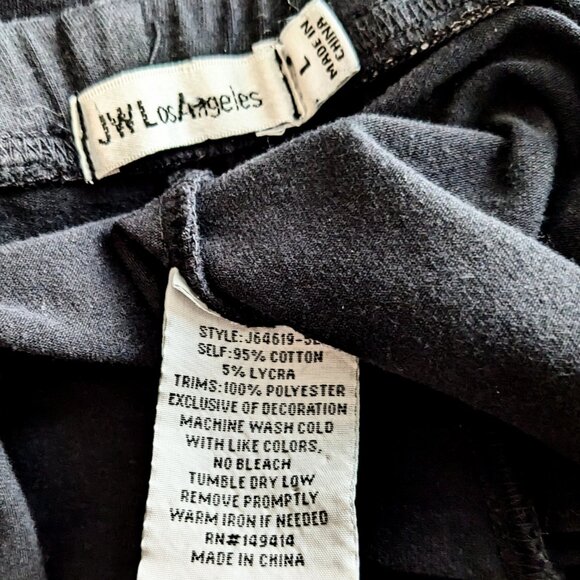 Johnny Was Black Embroidered Leggings 28" Size Large - Picture 7 of 7